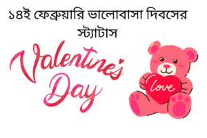 ১৪ই ফেব্রুয়ারি ভালোবাসা দিবসের স্ট্যা১৪ই ফেব্রুয়ারি ভালোবাসা দিবসের স্ট্যাটাস টাস 