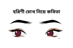 হরিণী চোখ নিয়ে কবিতা