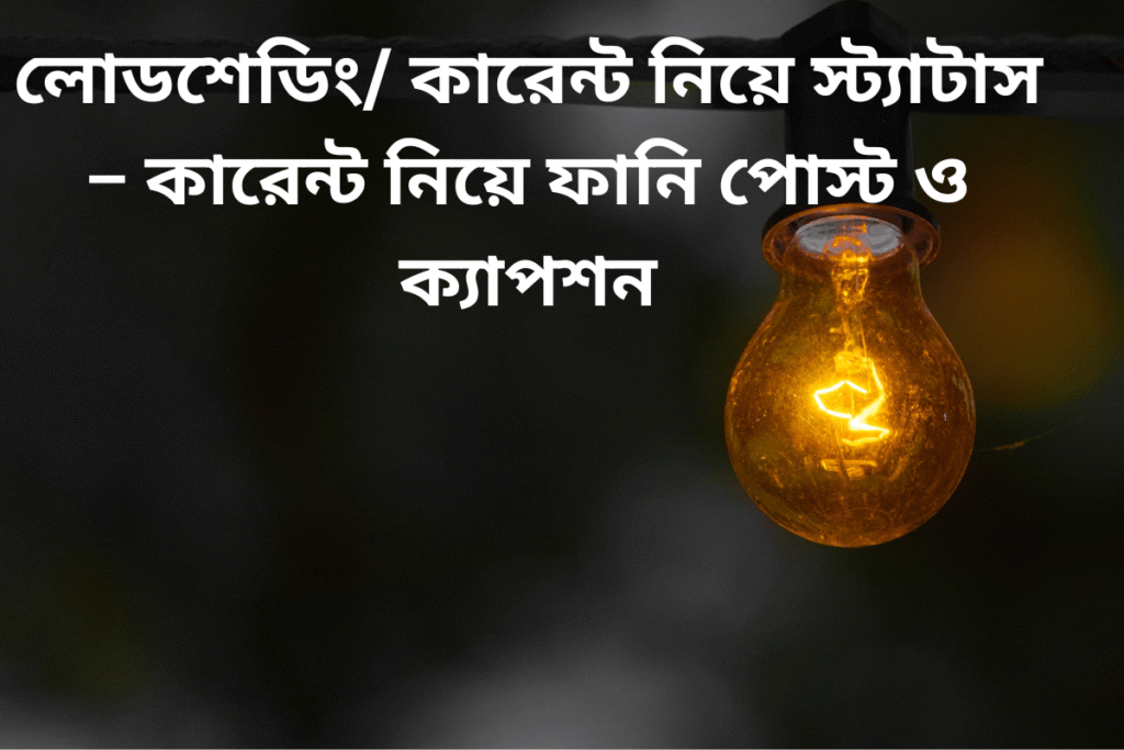 লোডশেডিং/ কারেন্ট নিয়ে স্ট্যাটাস – কারেন্ট নিয়ে ফানি পোস্ট ও ক্যাপশন